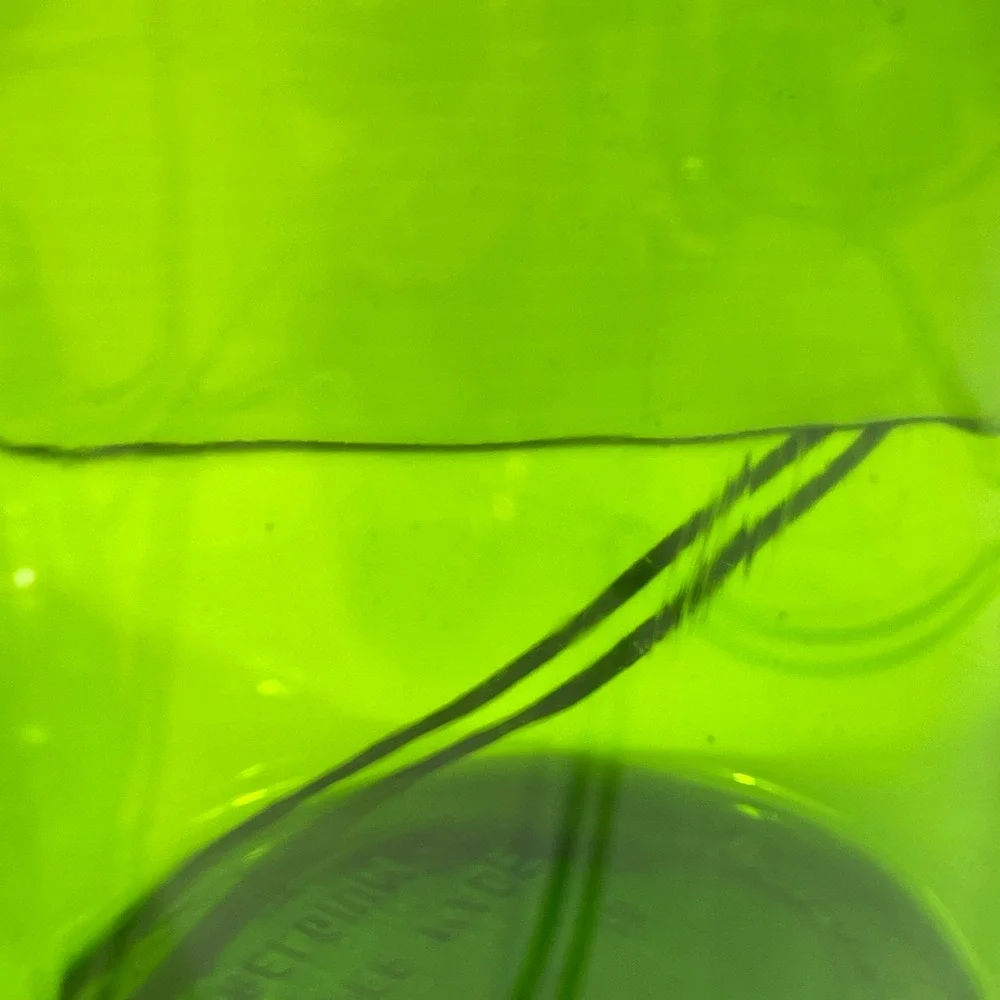 Vintage Belgium‎ Green Glass Apothecary Jar Bubble Lid Canister ~8.5-9